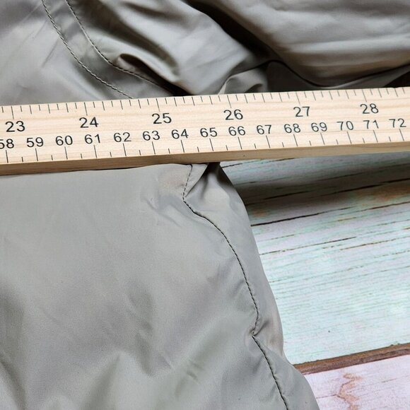 Cabelas XL Reg Reversible Premier Northern Goose Down Puffer Jacket Green & Beig - Picture 10 of 11